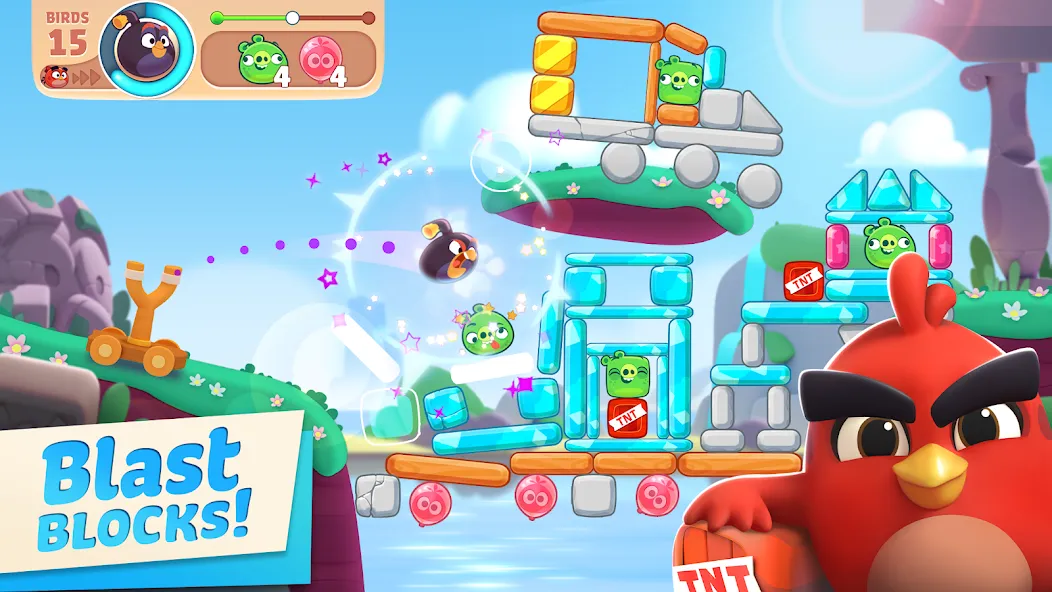 Angry Birds Journey (Энгри Бердс Джорни)  [МОД Много монет] Screenshot 1