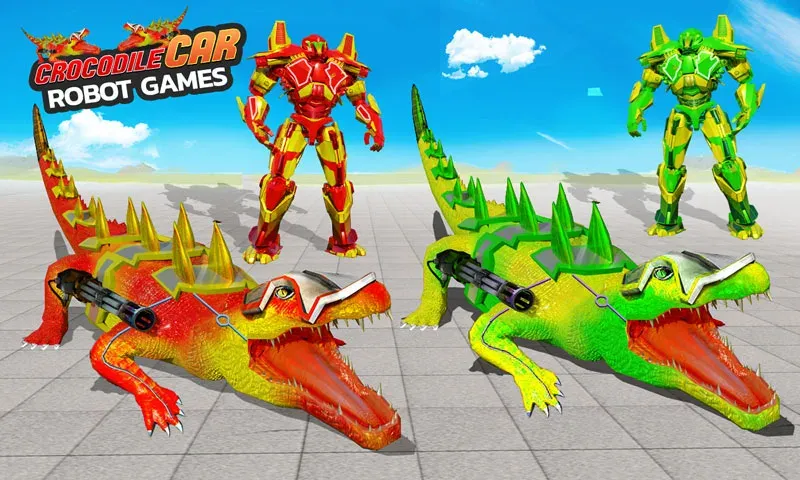 Robot Game Transform Crocodile  [МОД Бесконечные монеты] Screenshot 4