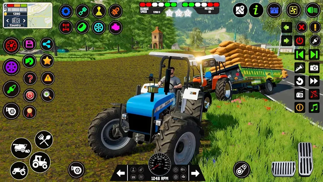 Indian Tractor Farming Games  [МОД Бесконечные деньги] Screenshot 4