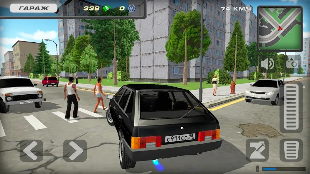 Lada 2109 Russian Car Driver  [МОД Бесконечные монеты] Screenshot 2