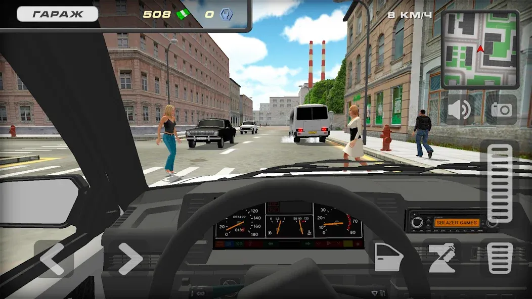 Lada 2109 Russian Car Driver  [МОД Бесконечные монеты] Screenshot 4