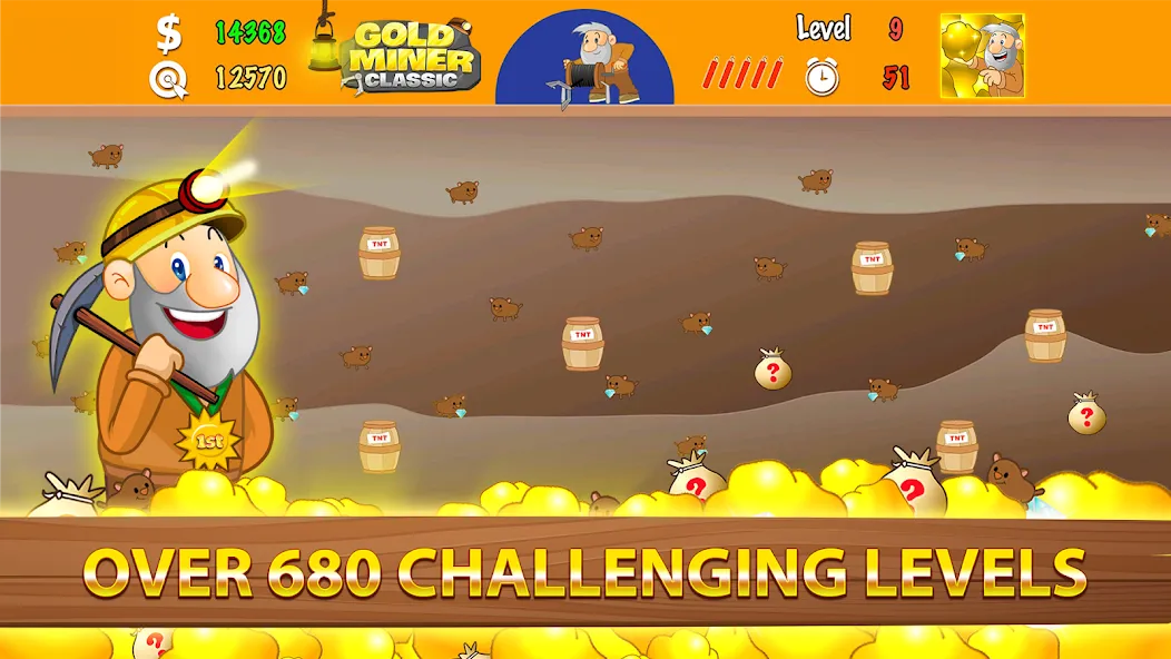 Gold Miner Classic: Gold Rush (Голд Майнер Классик)  [МОД Menu] Screenshot 3