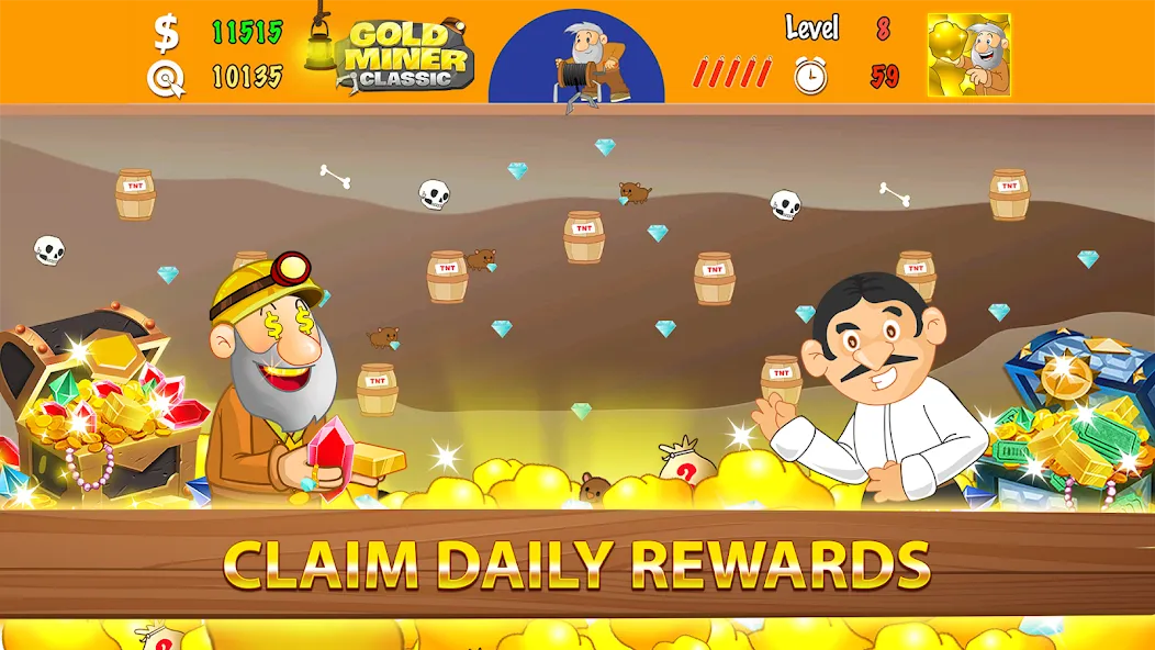 Gold Miner Classic: Gold Rush (Голд Майнер Классик)  [МОД Menu] Screenshot 5