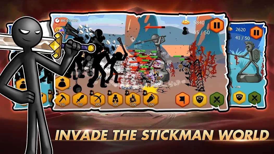 Stick Dynasty (Стритмен Баттл Уор)  [МОД Бесконечные монеты] Screenshot 3