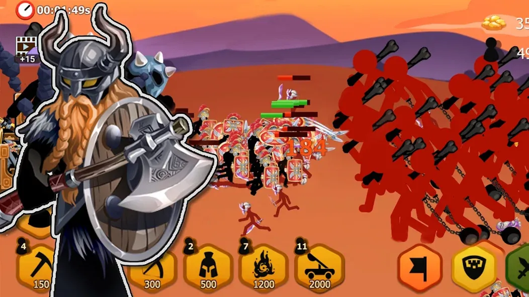 Stickman Battle 2: Empires War (Стикмен Битва 2)  [МОД Unlocked] Screenshot 2