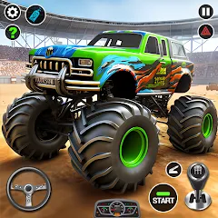 Взломанная 4x4 Monster Truck Racing Games (Монстр Трак Гонки игры)  [МОД Mega Pack] - стабильная версия apk на Андроид