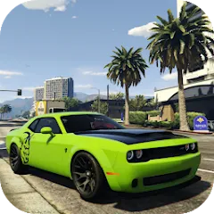 Скачать взломанную Simulator Dodge Demon Parking (Симулятор парковки  )  [МОД Unlimited Money] - последняя версия apk на Андроид