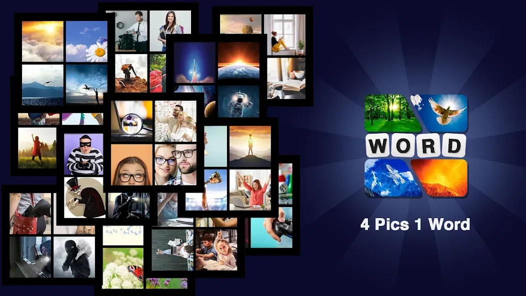 Puzzle: 4 pics 1 word offline  [МОД Много монет] Screenshot 2