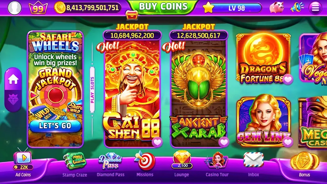 Golden Casino - Slots Games (Голден Казино)  [МОД Бесконечные деньги] Screenshot 2