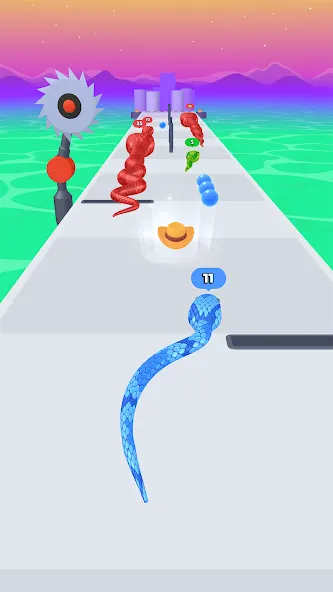 Snake Run Race・3D Running Game (Снейк Ран Рейс)  [МОД Бесконечные монеты] Screenshot 4