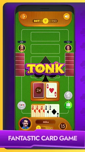 Tonk - Classic Card Game (Тонк)  [МОД Unlimited Money] Screenshot 1