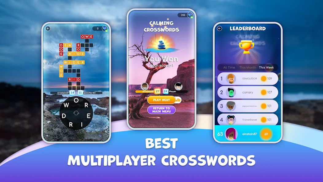 Calming Crosswords Word Puzzle  [МОД Много денег] Screenshot 3