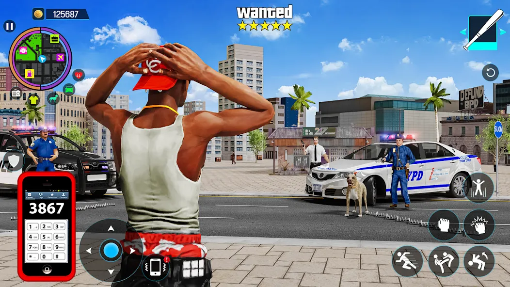 Gangster Mafia City Crime Game  [МОД Много денег] Screenshot 1