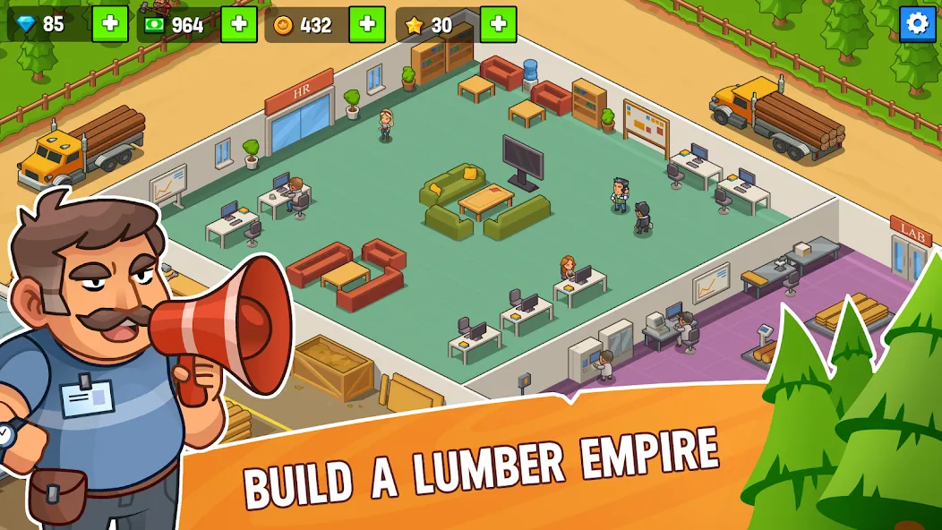 Lumber Inc Tycoon (Ламбер инк тайкун)  [МОД Mega Pack] Screenshot 1