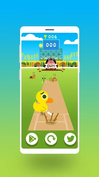 Cric Game - Doodle Cricket (Крик Гейм)  [МОД Много монет] Screenshot 2