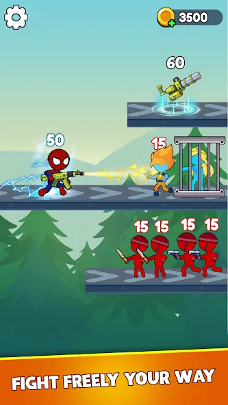 Stick Shooter: Battle Game (Стик Шутер)  [МОД Бесконечные деньги] Screenshot 1