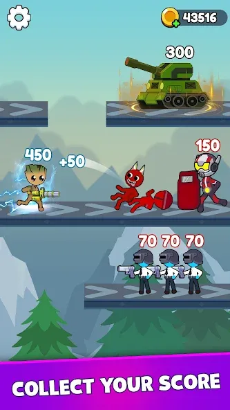 Stick Shooter: Battle Game (Стик Шутер)  [МОД Бесконечные деньги] Screenshot 2