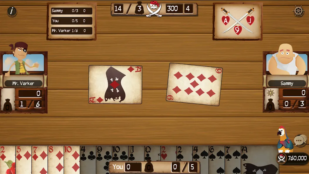 Spades Cutthroat Pirates (Спейдс Каттхроат Пирейтс)  [МОД Бесконечные монеты] Screenshot 2