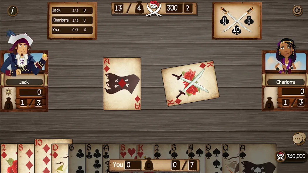 Spades Cutthroat Pirates (Спейдс Каттхроат Пирейтс)  [МОД Бесконечные монеты] Screenshot 3