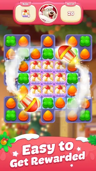 Sweet Candy Match: Puzzle Game (Свит Кэнди Матч)  [МОД Unlimited Money] Screenshot 3