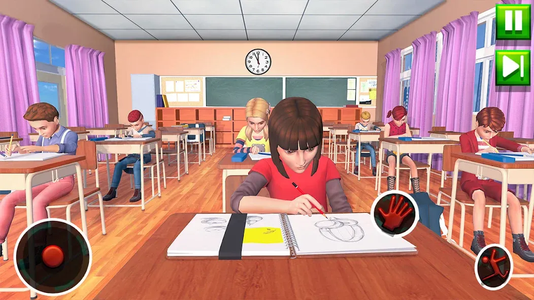 High School Teacher Sim Games  [МОД Много денег] Screenshot 1