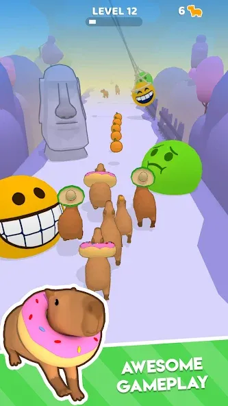 Capybara Rush (Капибара Раш)  [МОД Много денег] Screenshot 2