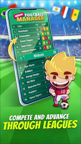 Merge Football Manager: Soccer (Мерж Футбол Менеджер)  [МОД Бесконечные деньги] Screenshot 3