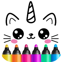 Скачать взломанную Drawing for kids! Toddler draw  [МОД Menu] - стабильная версия apk на Андроид