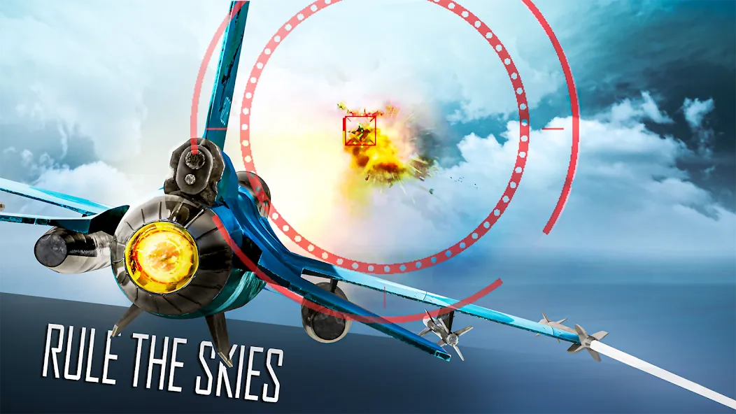 Jet Fighter: Sky Combat 3D (Джет Файтер)  [МОД Menu] Screenshot 2