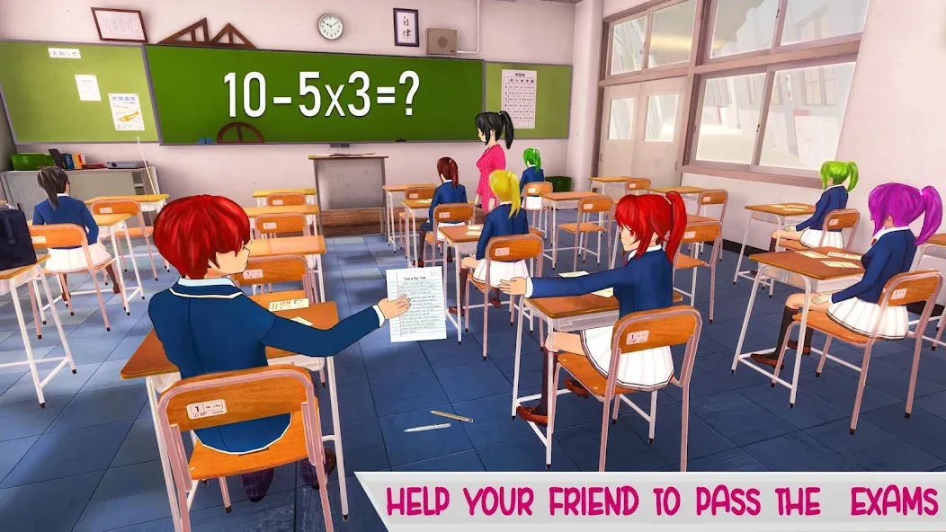 Anime High School Life  [МОД Бесконечные монеты] Screenshot 2