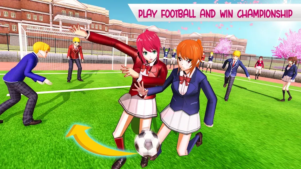 Anime High School Life  [МОД Бесконечные монеты] Screenshot 3