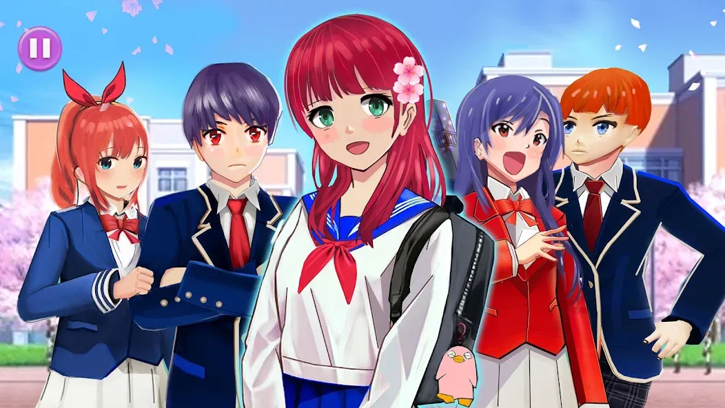 Anime High School Life  [МОД Бесконечные монеты] Screenshot 4