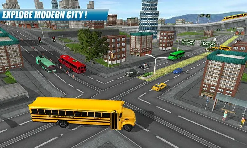 School Bus Driving Game  [МОД Много денег] Screenshot 3