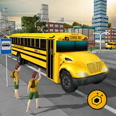 Скачать взломанную School Bus Driving Game  [МОД Много денег] - полная версия apk на Андроид