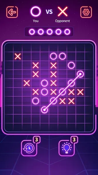 Tic Tac Toe - Offline XOXO (Тиктактое)  [МОД Бесконечные монеты] Screenshot 2