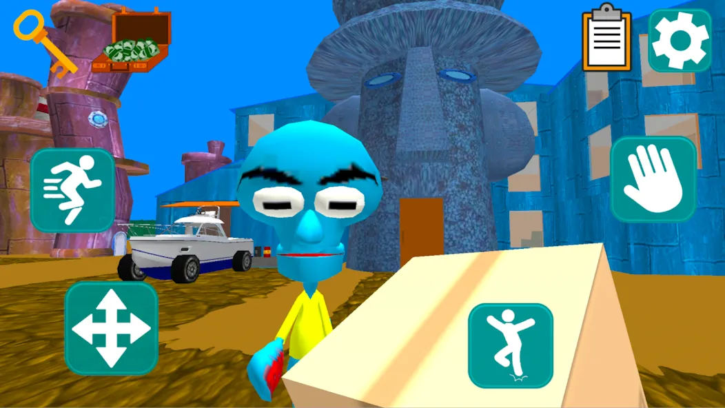 Squid Neighbor. Sponge Escape  [МОД Меню] Screenshot 1