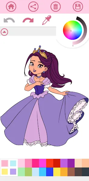 Princess Coloring Book Game  [МОД Unlocked] Screenshot 3