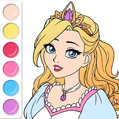 Взлом Princess Coloring Book Game  [МОД Unlocked] - полная версия apk на Андроид