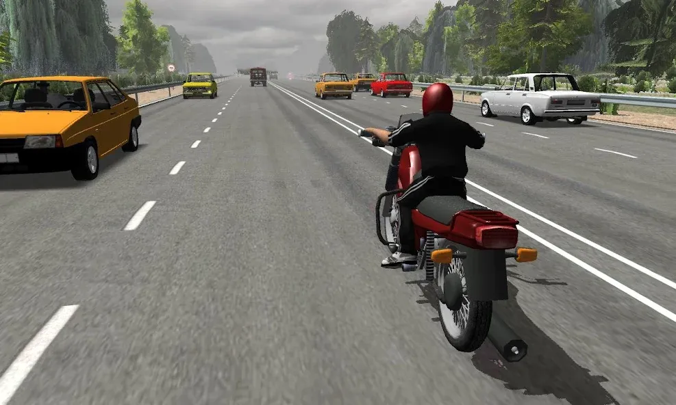 Russian Moto Traffic Rider 3D  [МОД Mega Pack] Screenshot 1