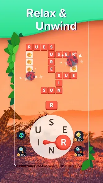 Puzzlescapes Word Search Games (Паззлскейпс Ворд Срч Геймс)  [МОД Много монет] Screenshot 2