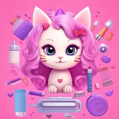 Взлом Idle Cat Makeover: Hair Salon  [МОД Бесконечные деньги] - полная версия apk на Андроид