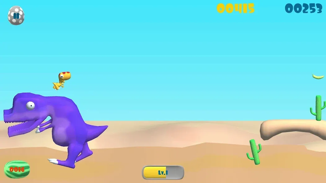 Dinosaur Run (Динозавр Ран)  [МОД Много монет] Screenshot 1