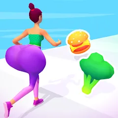 Скачать взломанную Twerk Race 3D: Belly Body Run (Тверк Рейс 3D)  [МОД Много монет] - последняя версия apk на Андроид