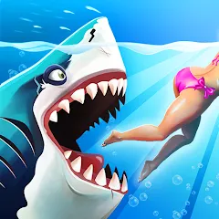 Скачать взломанную Hungry Shark World (Хангри Шарк Ворлд)  [МОД Mega Pack] - последняя версия apk на Андроид