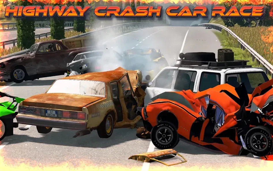 Highway Crash Car Race  [МОД Все открыто] Screenshot 4