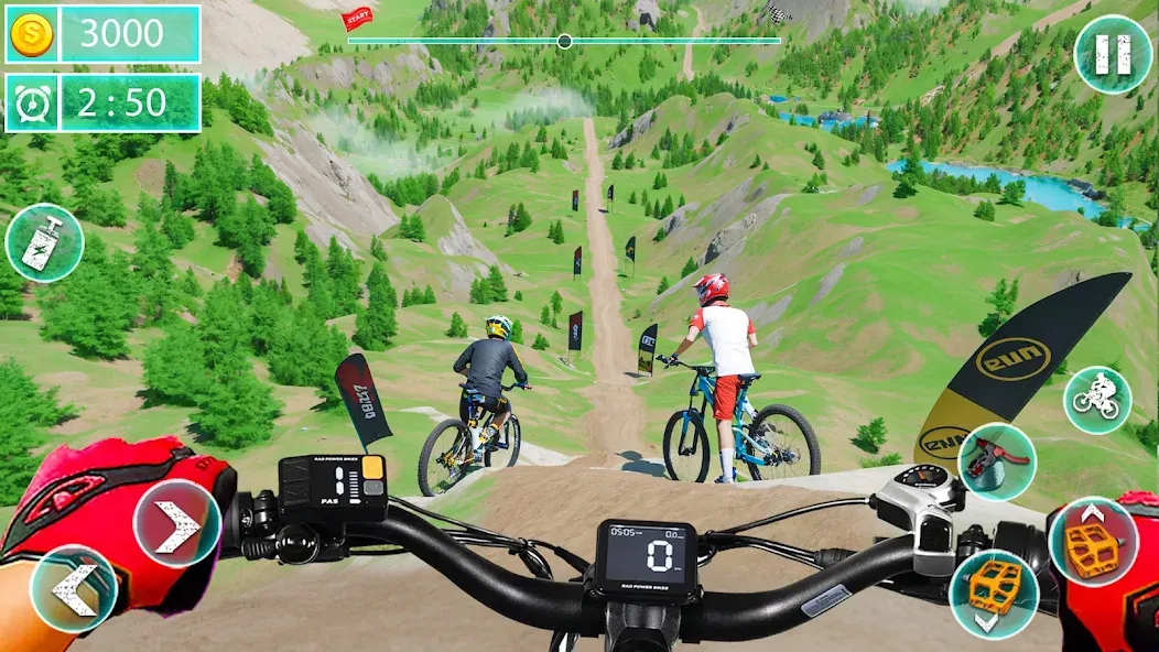 MTB Downhill: BMX Racer  [МОД Много монет] Screenshot 3