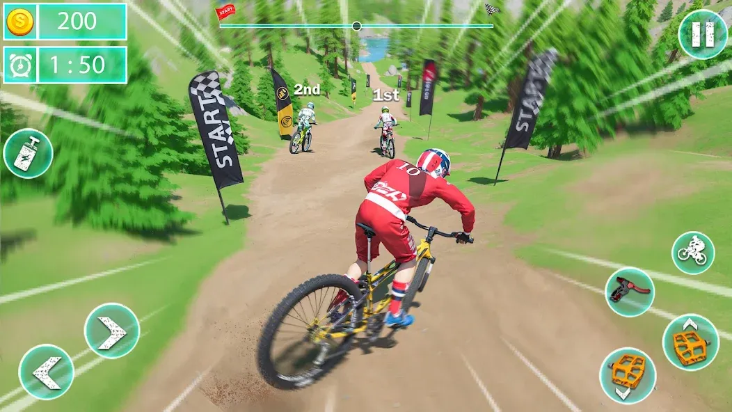 MTB Downhill: BMX Racer  [МОД Много монет] Screenshot 4