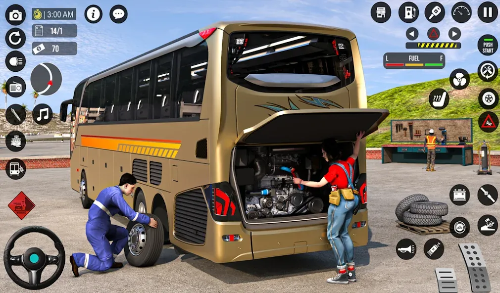 Bus Simulator 3D: Bus Games (Бус Симулятор 3Д)  [МОД Unlimited Money] Screenshot 1