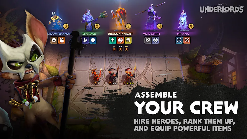 Dota Underlords (Дота Андерлордс)  [МОД Бесконечные деньги] Screenshot 2