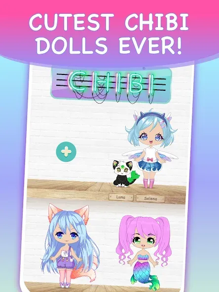 Chibi Dress Up Games for Girls  [МОД Меню] Screenshot 1